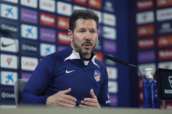 Simeone, durante la rueda de prensa. EFE/ Rodrigo Jiménez