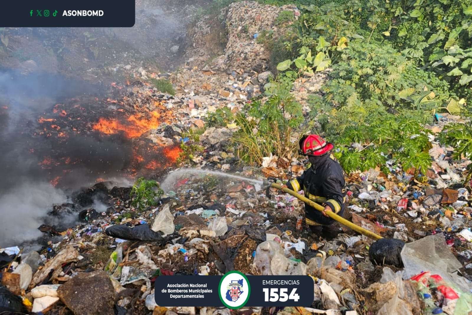 Basurero de Coatepeque, Quetzaltenango se incendia