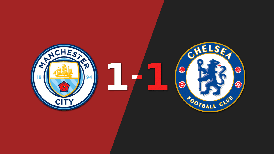 Manchester City salva el empate ante el Chelsea 1 a 1