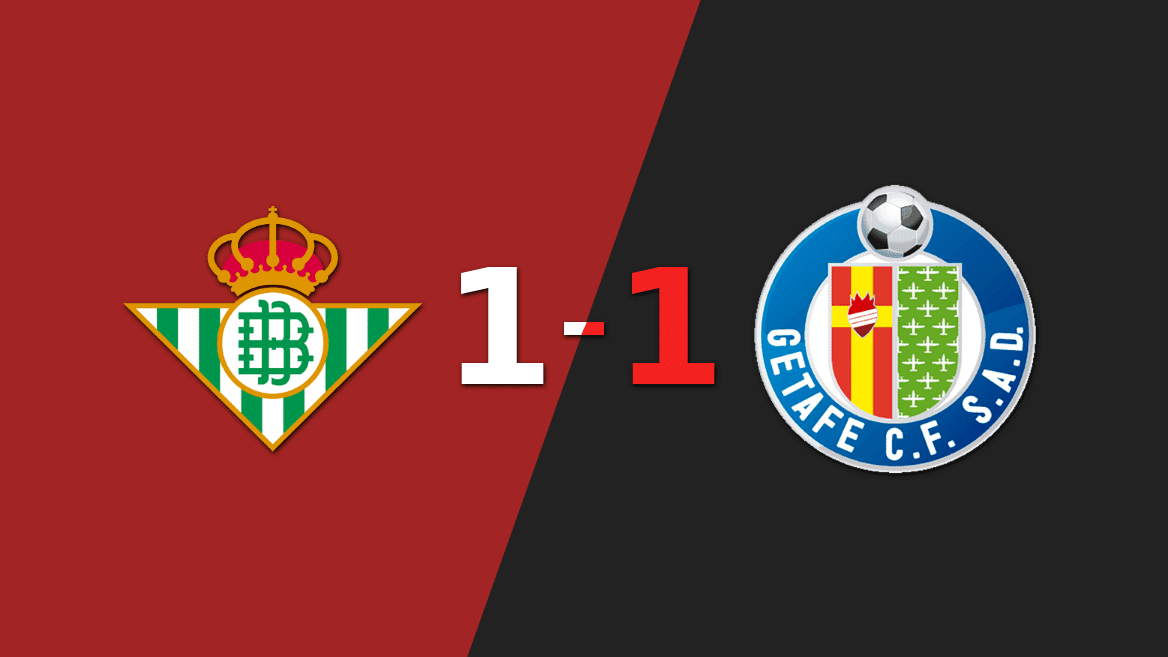 Betis y Getafe igualaron 1 a 1