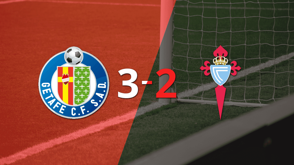 Getafe gana 3-2 a Celta con doblete de Jaime Mata