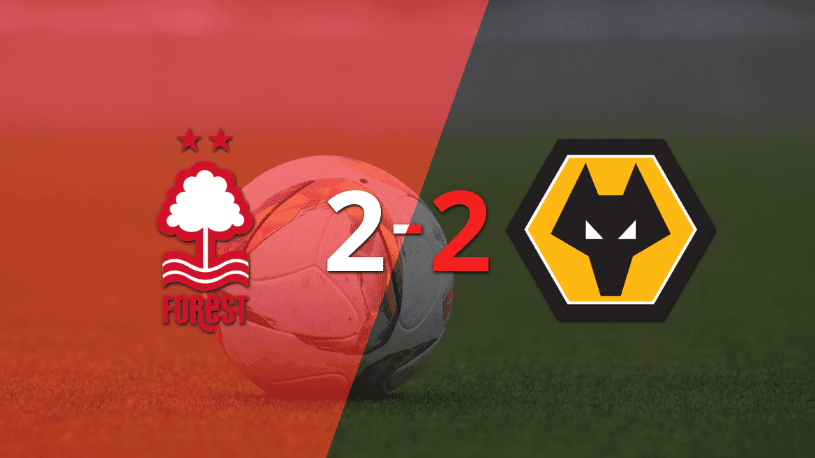 Los dos goles de Matheus Cunha no evitaron el empate entre Wolverhampton y Nottingham Forest