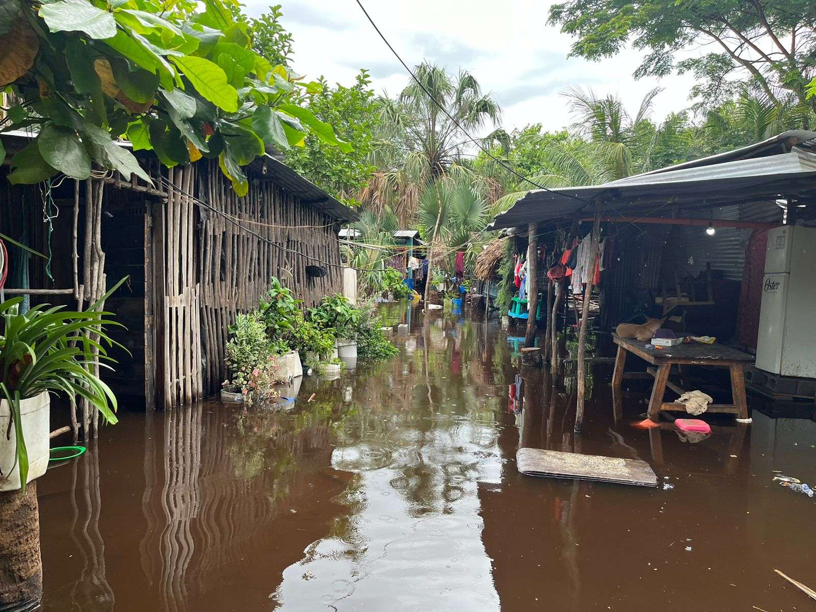 Reportan inundaciones en viviendas de aldea Monterrico, Taxisco, Santa Rosa