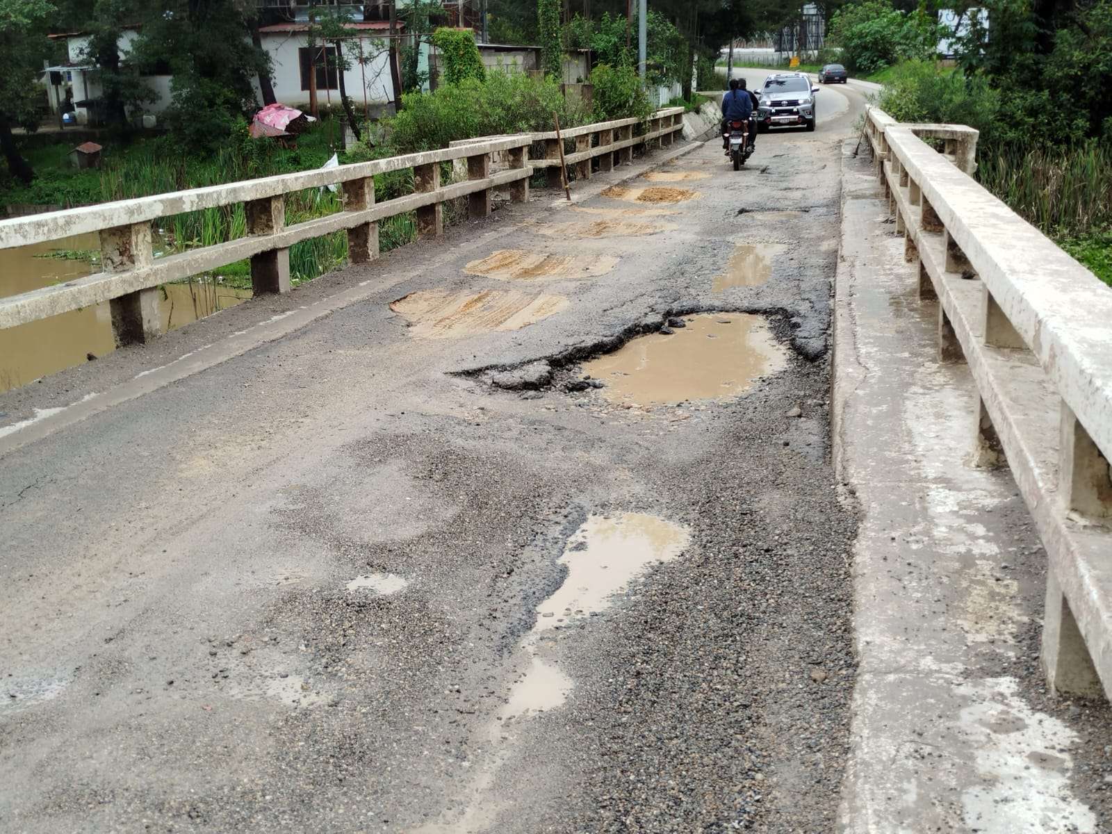 CONRED reporta daños en Puente Ocubila de Huehuetenango