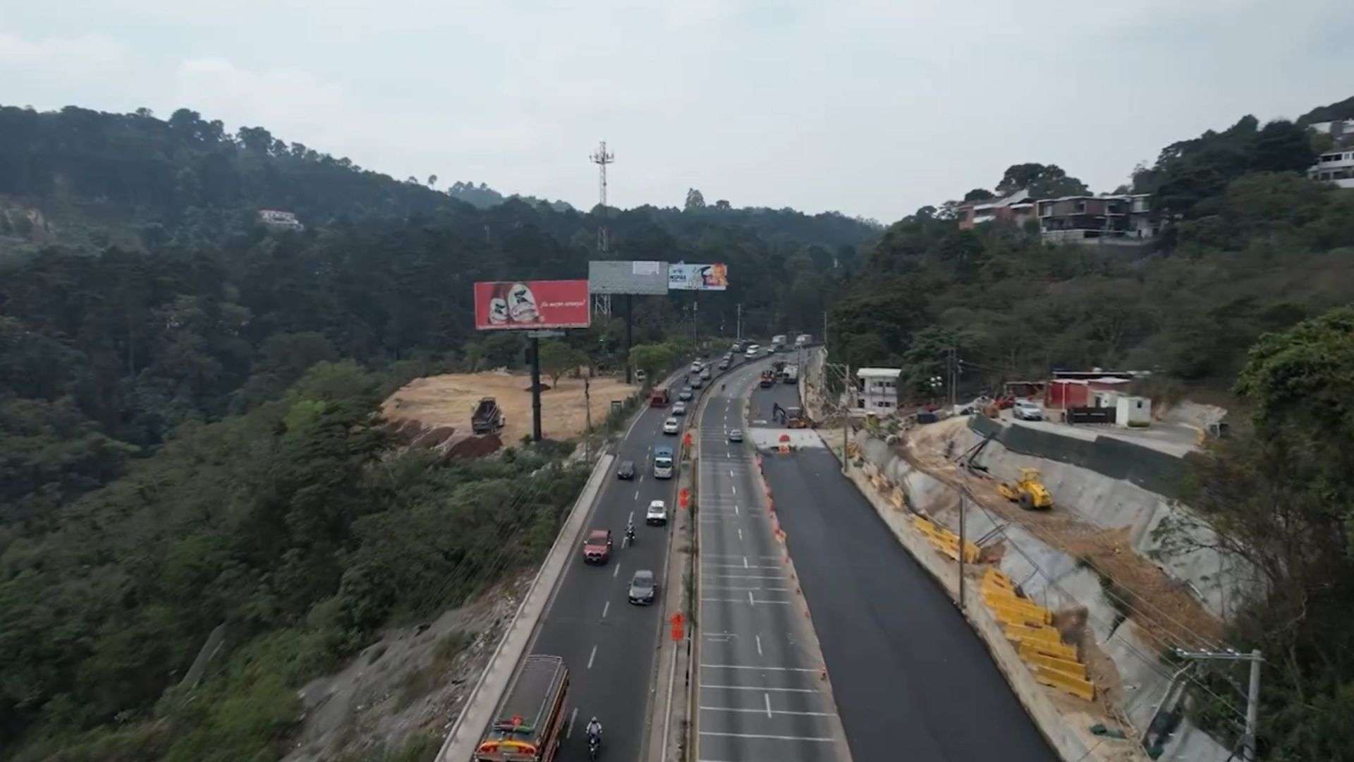 Anuncian cierre total en el km 11.5 de Carretera a El Salvador por trabajos viales