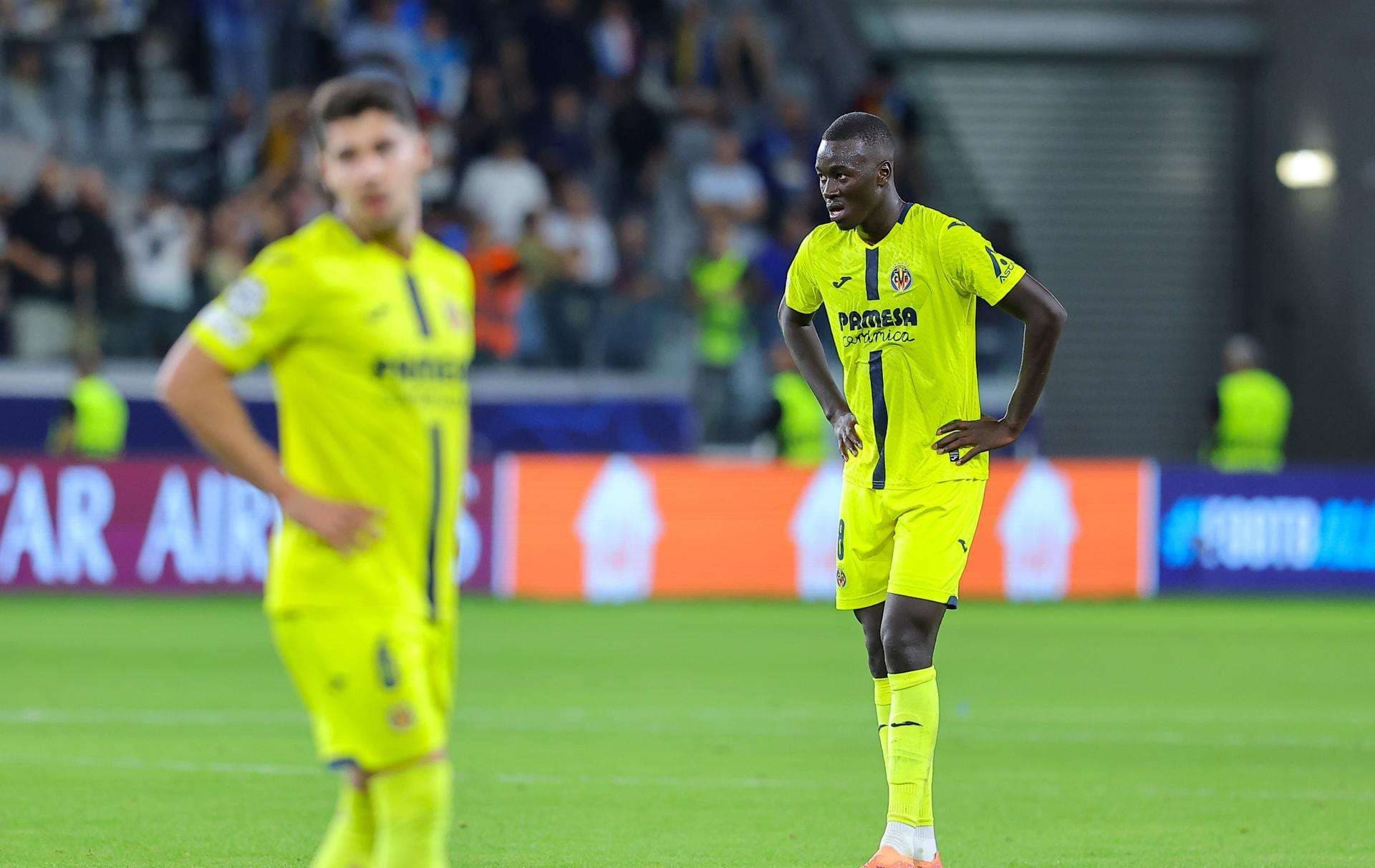 Jugadores del Villarreal durante el partido de la cuarta jornada de la UEFA Champions League que han jugado Pafos y Villarreal CF, en Limassol, Chipre. EFE/EPA/CHARA SAVVIDOU
