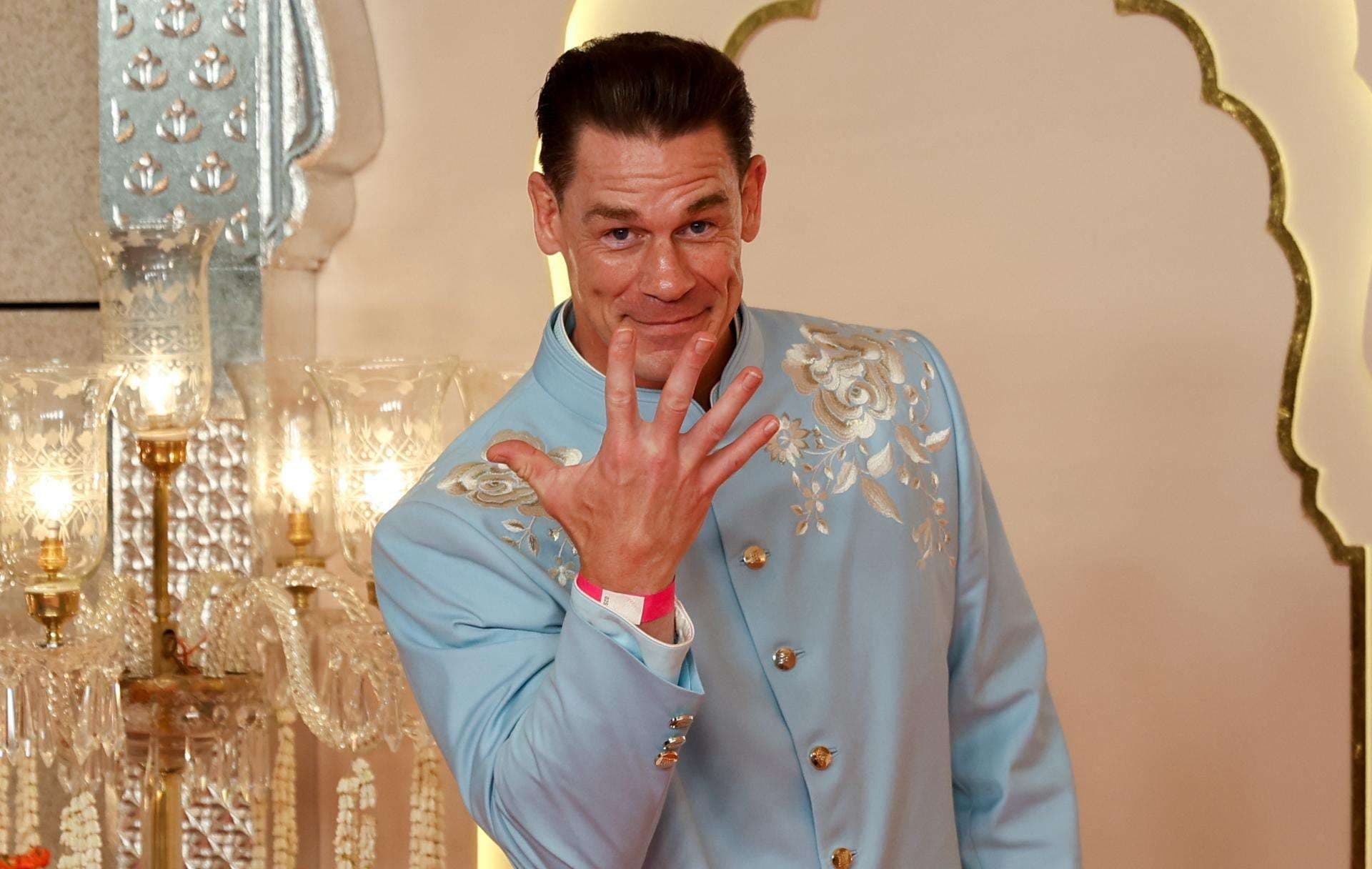 El luchador estadounidense de la empresa WWE John Cena, en una imagen de archivo. EFE/EPA/DIVYAKANT SOLANKI