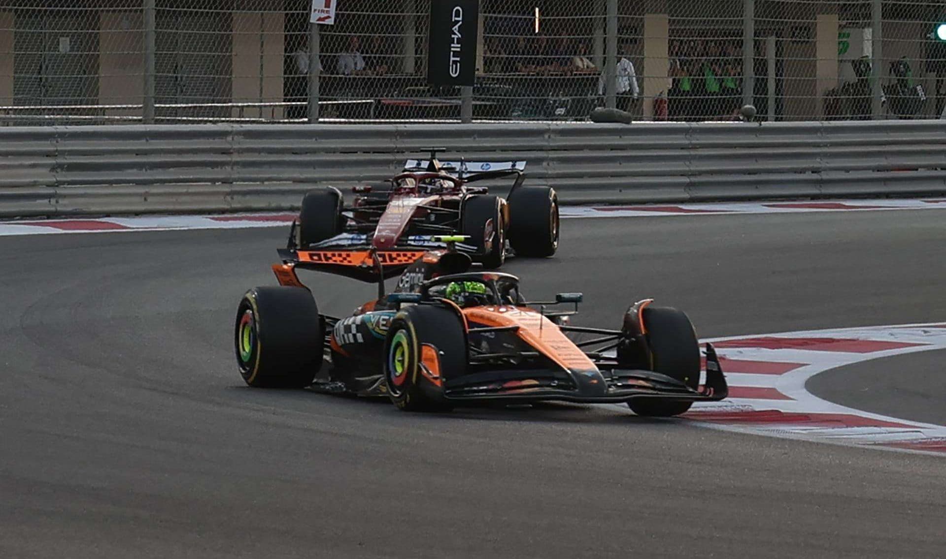 El piloto de McLaren Lando Norris durante el GP de Abu Dabi, Emiratos Árabes. EFE/EPA/Andrej ISAKOVIC