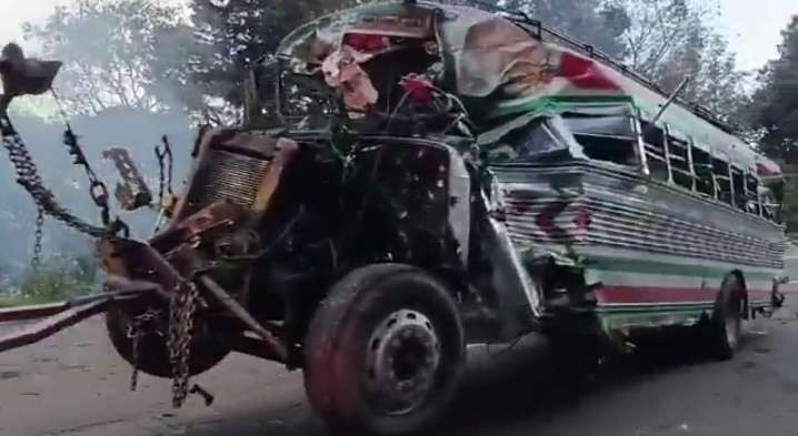 Bus accidentado.